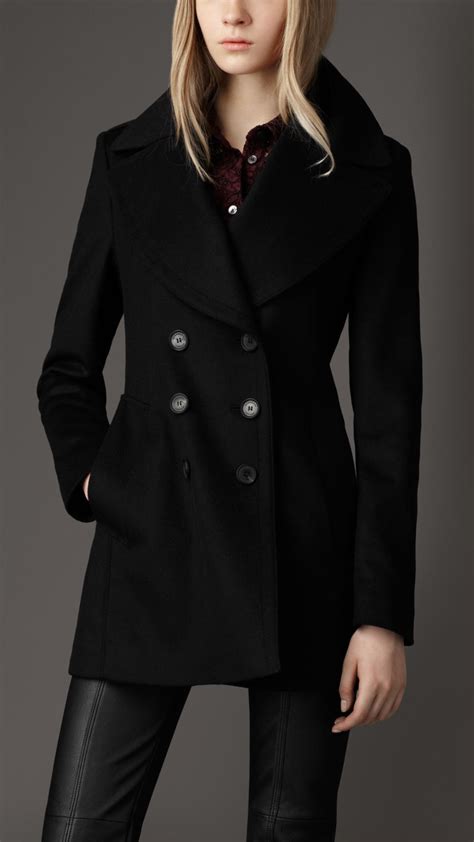 Burberry Pea Coat Black Coats, Jackets & Vests for Women